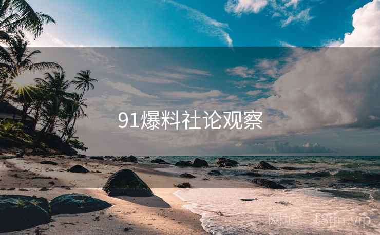 91爆料社论观察