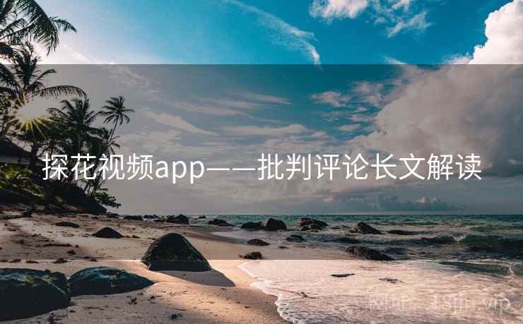 探花视频app——批判评论长文解读