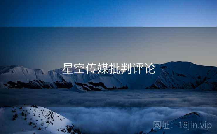 星空传媒批判评论