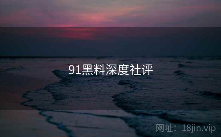 91黑料深度社评